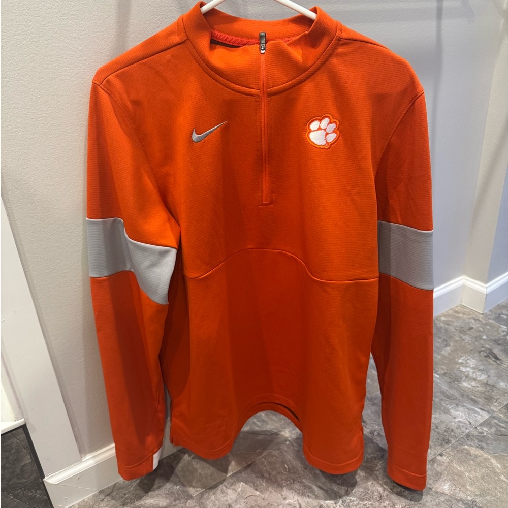 Clemson Nike Dri-FIT Orange Quarter-Zip Top